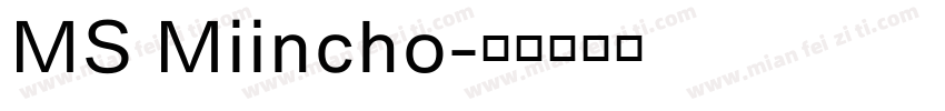 MS Miincho字体转换
